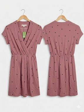 NWT Boden Pink Tailored V-Neck Button Detail Dress 4R